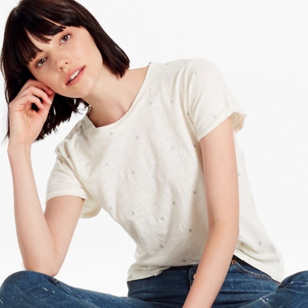 Lucky Brand Stars and Moon Tee in White